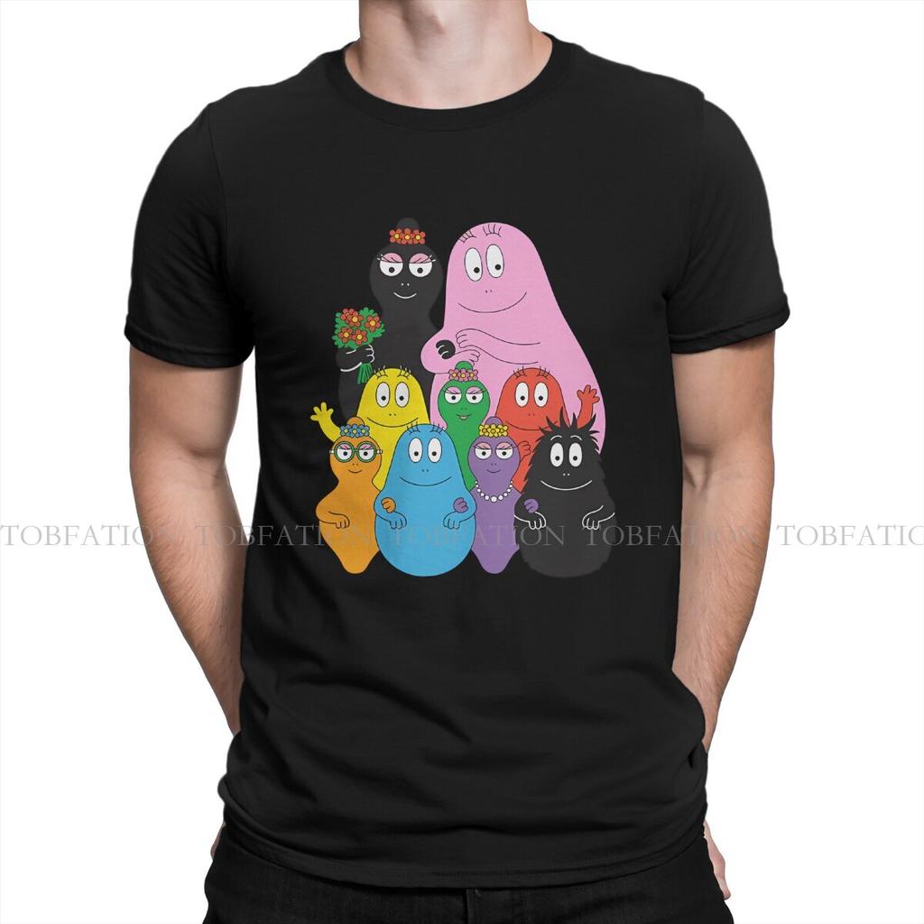 Květinové tričko Barbapapa Top Bavlna Velké Kulatý výstřih Pánské Streetwear Ležérní Pánské tričko