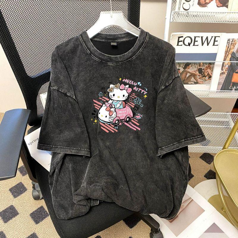 Fashion Wind Summer New Arrival Stylish Loose Short Sleeve Cotton T-shirt Printed Loose Cotton T-shirt