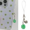 Trendy Clovers Pendant Green Resin Keychain For Phone Bag Luck Symbol Accessory Trendy Clovers Pendant Decors