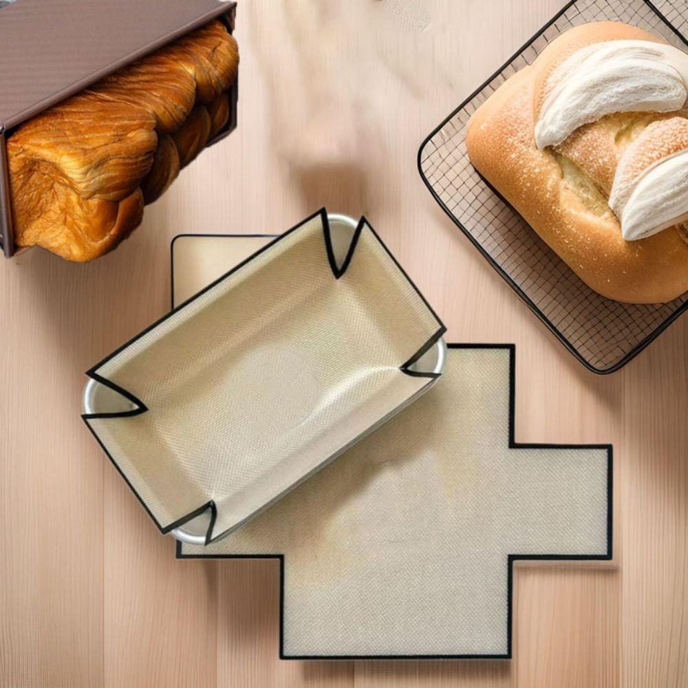 2pcs Reusable Bread Baking Mat Silicone Toast Mold Sheet Liner Household Toast Mold Baking Mat  Oven