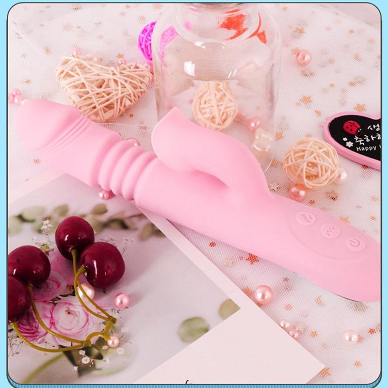 New Telescopic Heating Vibrator for Women G Spot Big Dildo Vaginal Tongue Licking Sex Toys Licking Clitoris Stimulation
