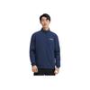 adidas Logo Print Outdoor Casual Sports Zip-Up Jacket Men Jacket Navy-Blue JJ0424