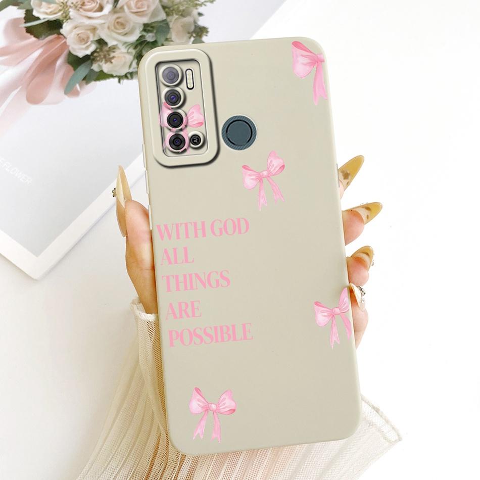 For Tecno Spark Power 2 LC8 Cute Cat Flower Cartoon Phone Case For Tecno Spark Power2 Shockproof Soft Silicone Bumpers