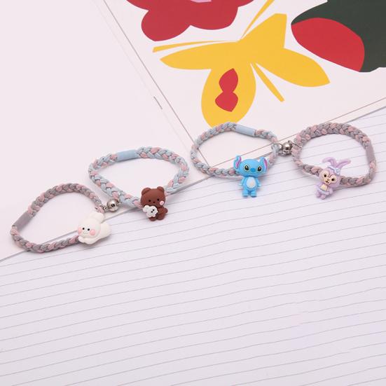 1 Pár Gumiček do Vlasů Kreslená Panenka Přívěsek Pletení Magnetické Přísavky Gumičky do Vlasů Nejlepší Přítel Vysoký