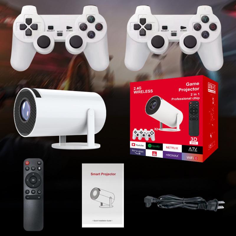 HY300 Pro 4K Smart Android Projector: Wireless Home Theater with Android 13 and Screen Mirroring
