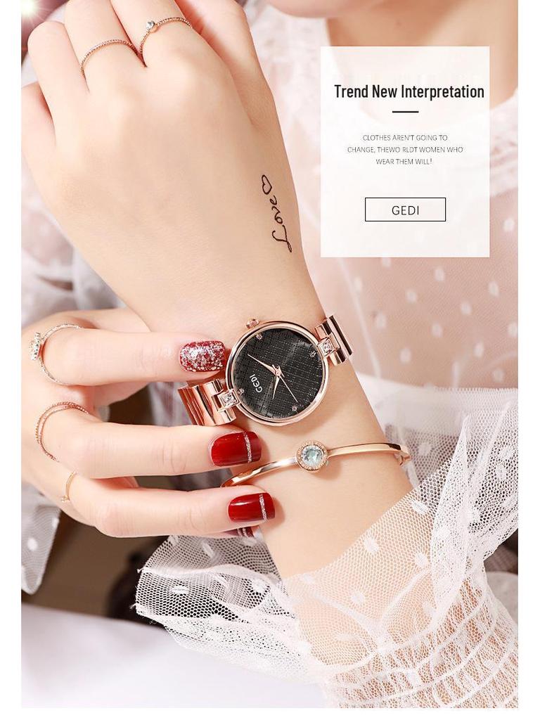 GEDI Zegarek Damski Modny Trend Ze Stali Nierdzewnej