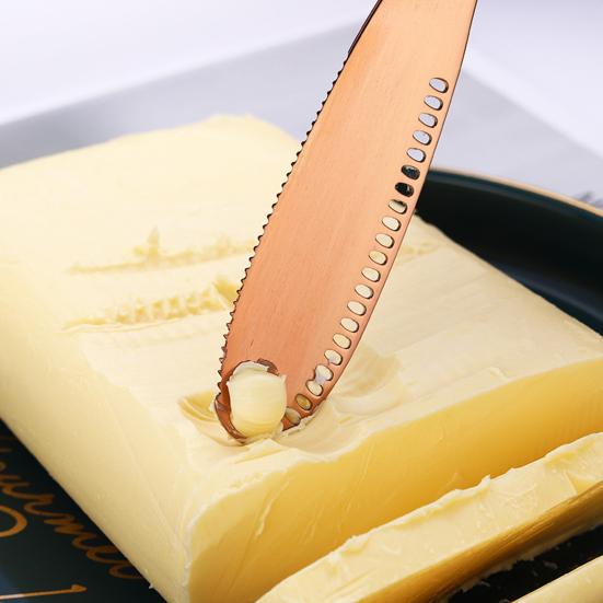 Stainless Steel Cheese Knife Sawtooth Blade Butter Cream Dessert Spreader Tool