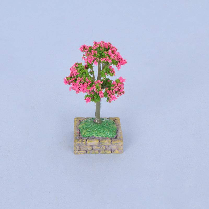 

Кукольный домик Мини Искусственное дерево Ива Клен Вишня Модель Украшения Садовые украшения as the picture