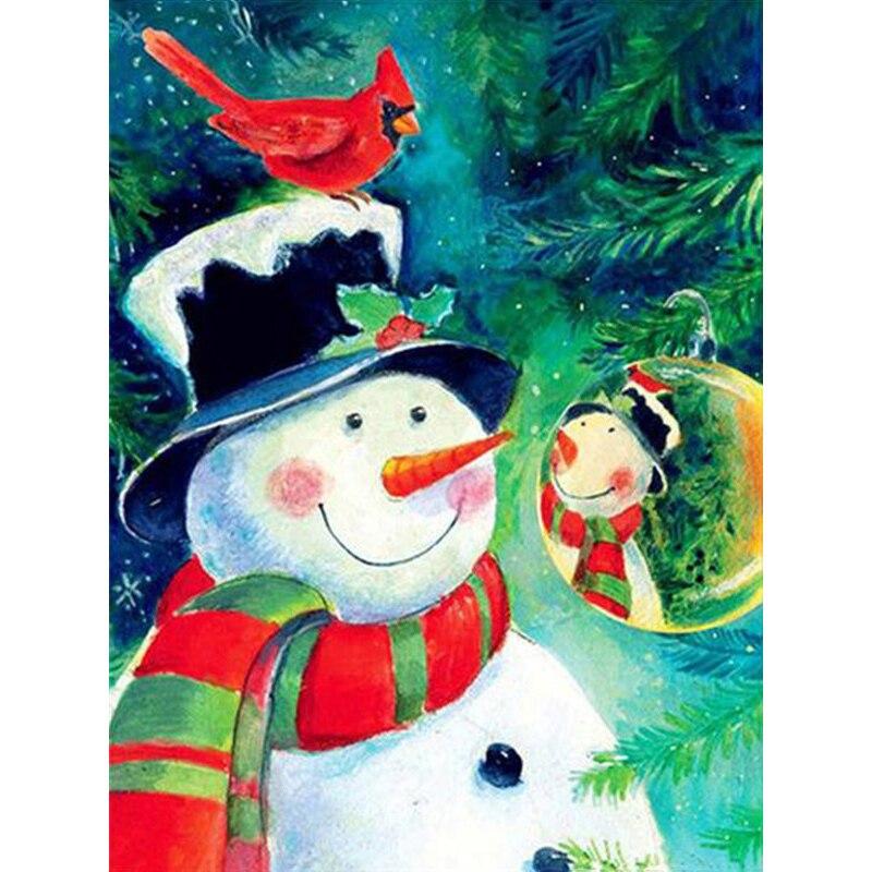 Novo 5D DIY Pintura Diamante Boneco de Neve Bordado Diamante Natal Ponto Cruz Rodada Completa Broca Artesanato Decoração de Casa Arte Presente