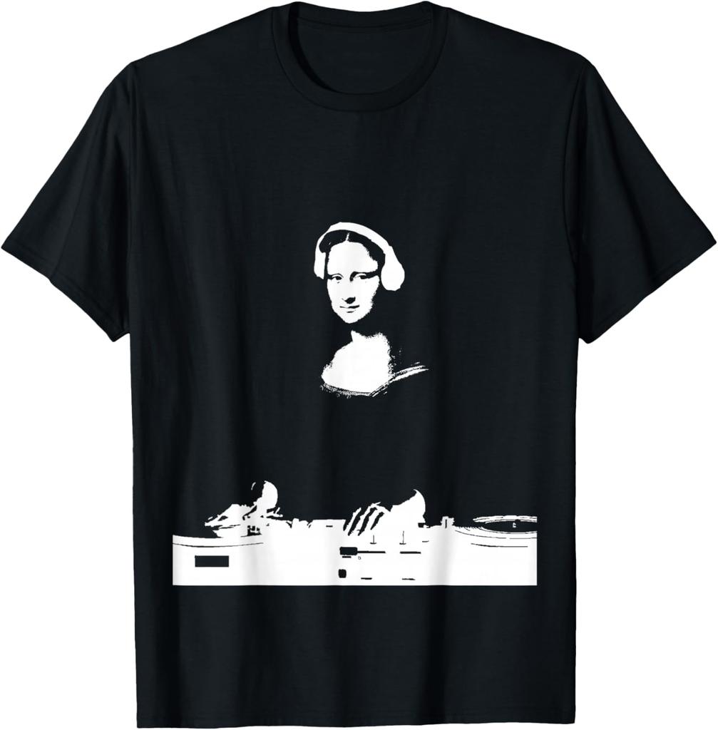 Mona Lisa DJ Art - Funny EDM Techno Rave Music T-Shirt