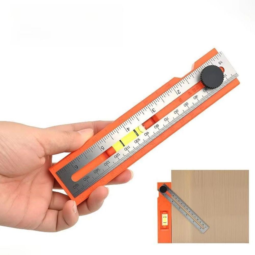 Multi-role Foldable Depth Measuring Ruler Multi-angle Adjustable Foldable Marking Ruler with Scale with Blisters