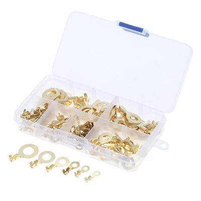 LeTradeJP 150 Stück Rundklemmen-Set Verbinder-Kit Messing Crimpkabelklemmen M3 M4 M5
