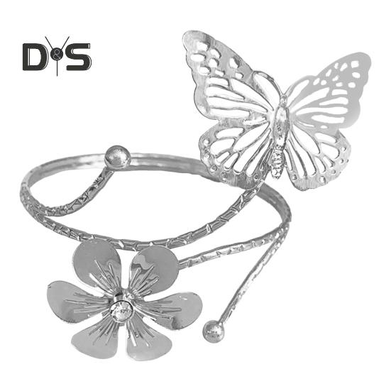 

Пряжка для штор в стиле ретро с цветочным узором в форме бабочки, крепеж для штор, художественный декор гостиной серебряный