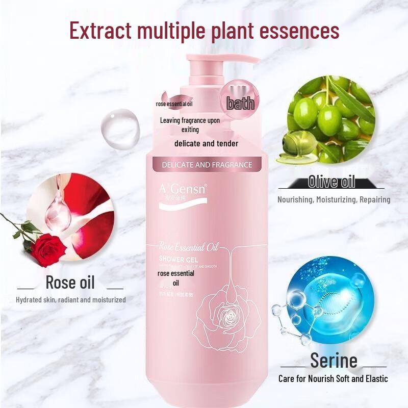 A'Gensn Rose Essential Oil Hydrating Shower Gel