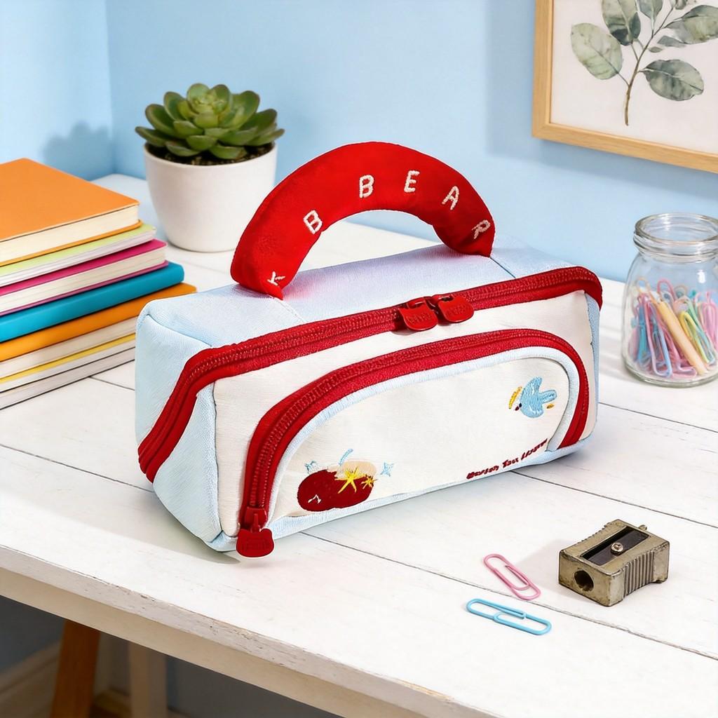 Large Capacity Multilayer Water Resistant Pencil Case For Students And Office Use