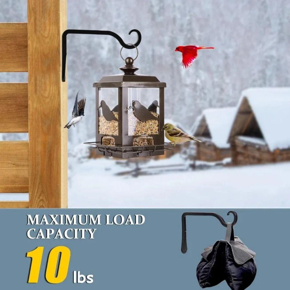 Wrought Iron Plant Support Hanger Multi-purpose Hanging Plant Brackets  Balcony