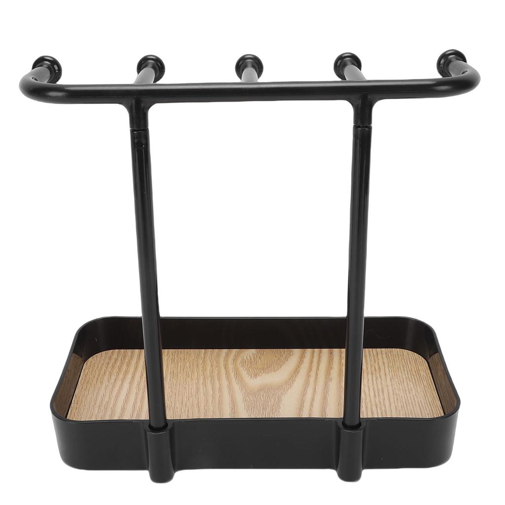 Jewelry Stand with Wooden Tray Jewelry Hook for Necklace Bracelets Ear s Keys Watches