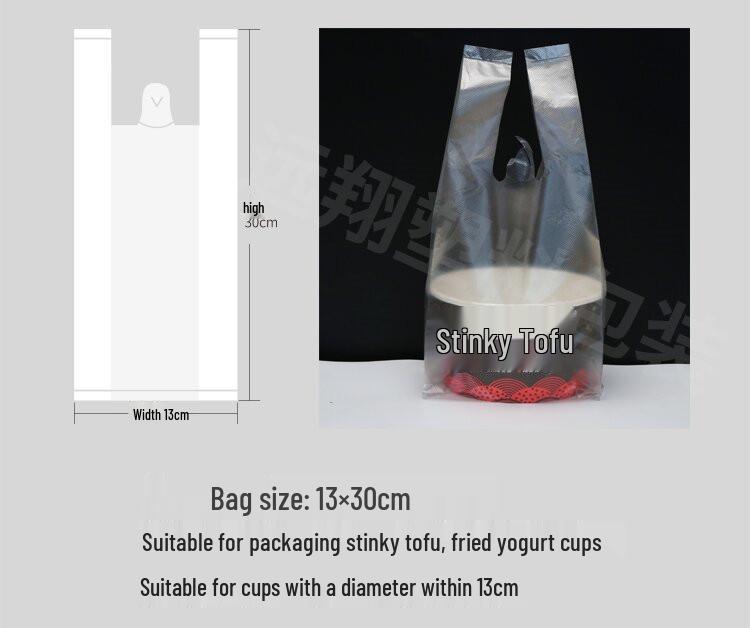 Disposable Plastic Drink Cup Bags for Milk Tea and Soy Milk - Single or Double Cup Capacity