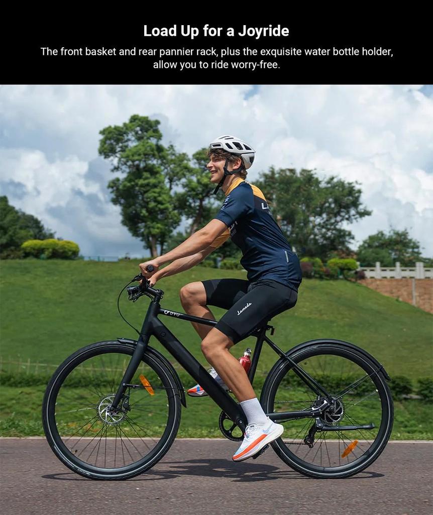 DYU Stroll 1 Elektrofahrrad, 250W Motor, 36V 9Ah Akku, 700*38C CST Reifen, 25km/h Höchstgeschwindigkeit, 100km Reichweite