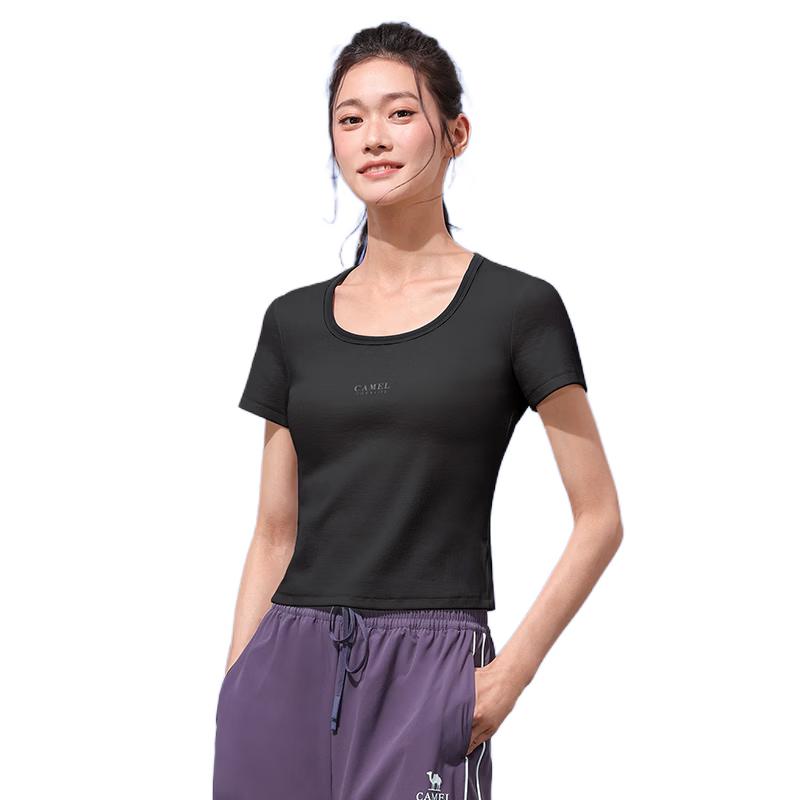 

Camel Women s Cotton-Feel Square Neck Sports T-Shirt XXL