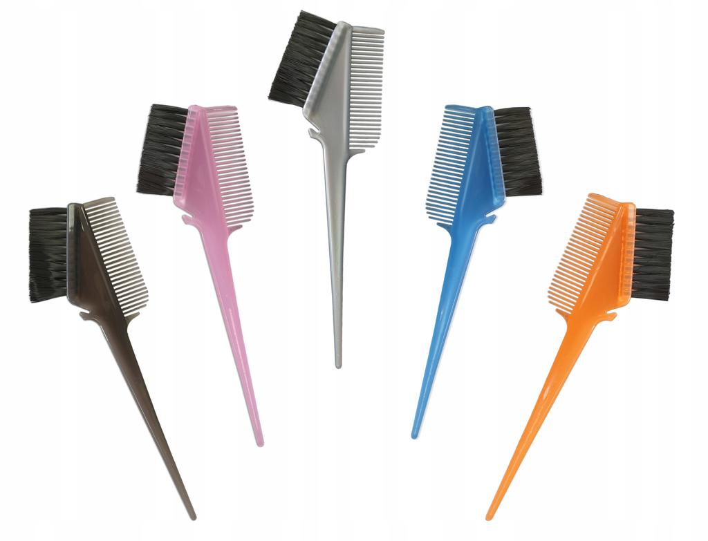 Hair dye brush with comb 21