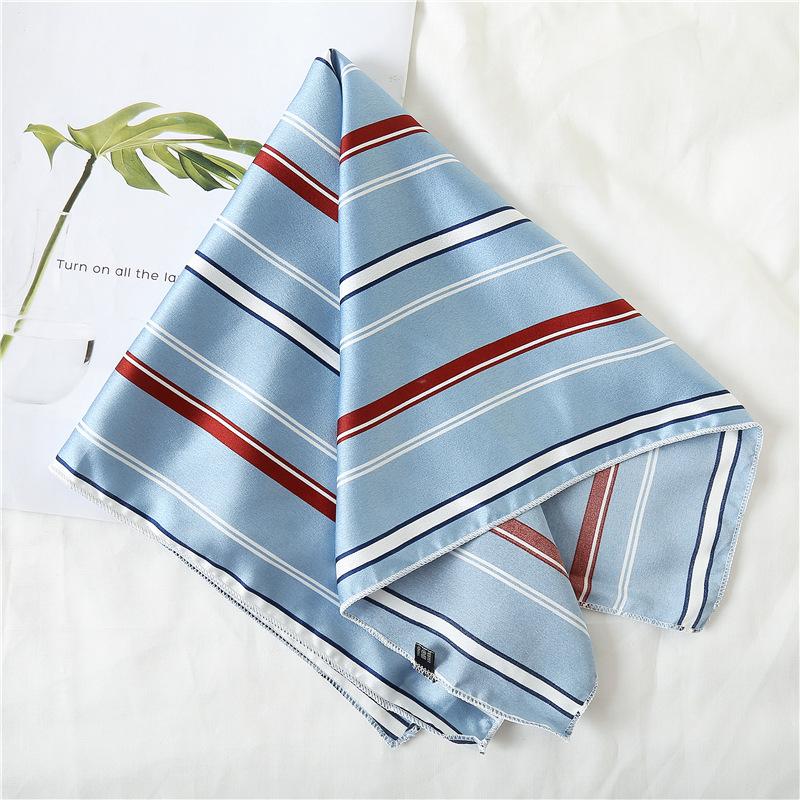 50 * 50cm İlkbahar Ve Sonbahar İpek Eşarplar Çok Yönlü Dekorasyon Profesyonel Küçük Kare Eşarplar Boyun Koruma Bağlama Çantası