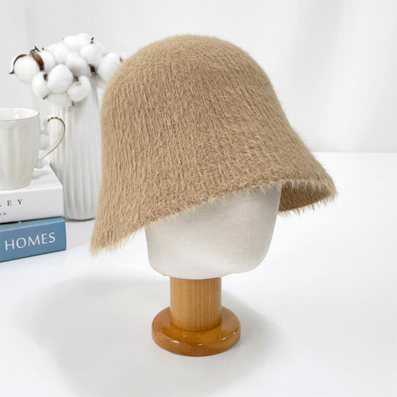 Women s Fur Bucket Hat Winter Fluffy Fur Bucket Hat C6662_Purple
