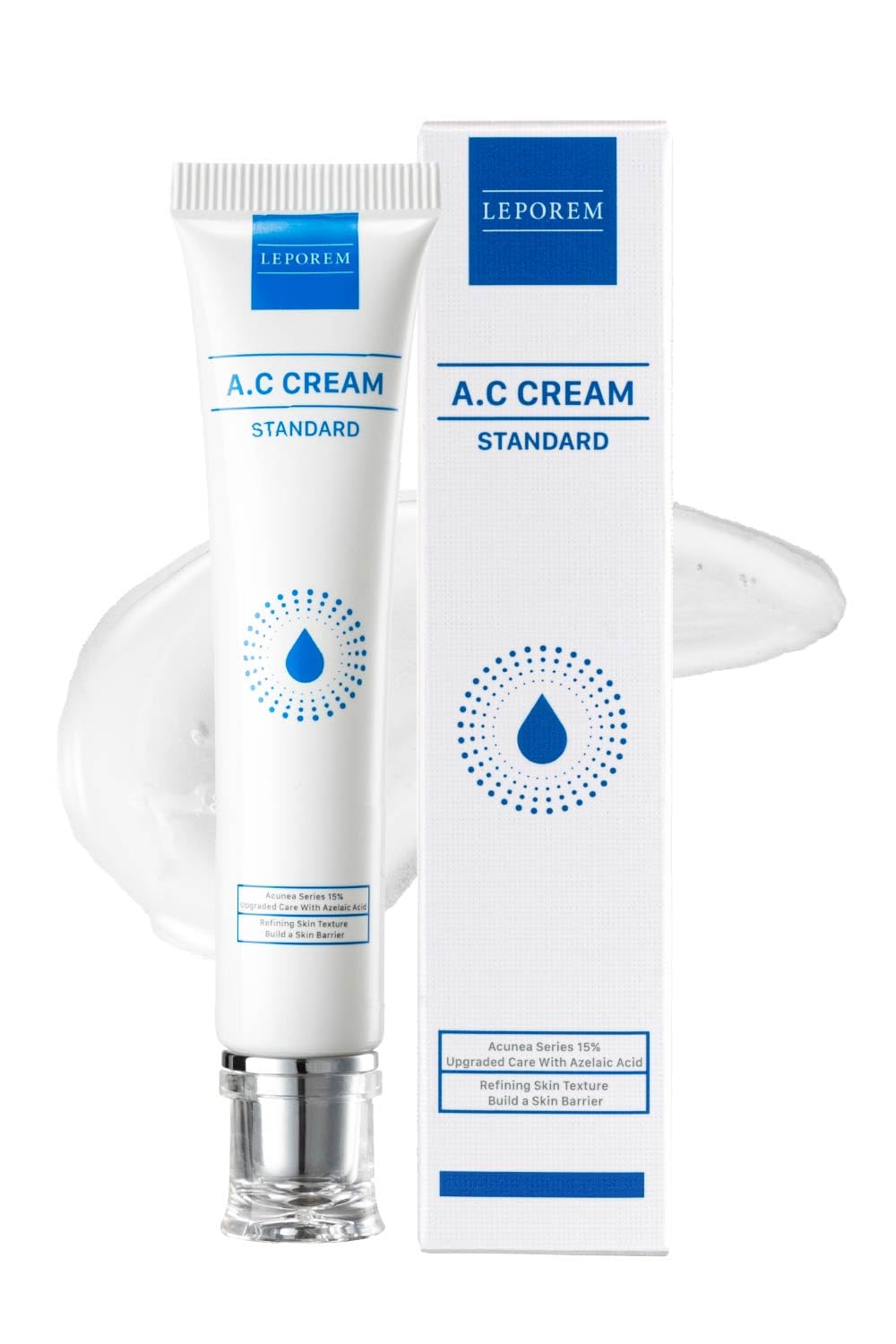 

LEPOREM Azelaic Acid Cream Contains Pure Azelaic Moisturizing and Improves Pore ACUNEA Skincare for Men and High-Concentration (15g) - 15% Acid. Size.