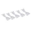 5pcs Replacement Electrode Wires 2.35mm 2 Pin Connector Electrodes Lead Wire for TENS Massager White