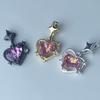 Color-Preserving Rhinestone Heart Pendant for DIY Jewelry