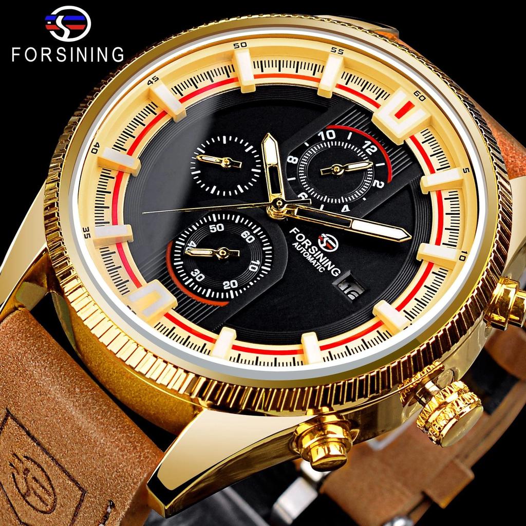 Forsining Style Men's Fashion Outdoor Sports Racing Dial Automatic Mechanical Watch