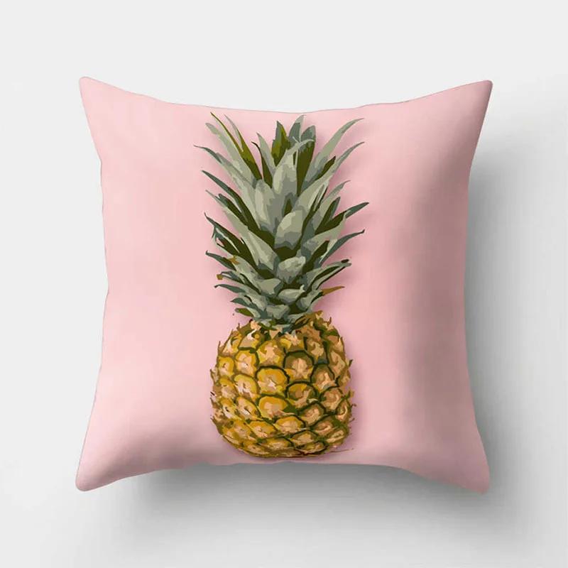 Cover Cushions 45*45cm Polyester Throw Pillow Case Yellow Pineapple Decorative Pillowcase Pillow Cover Kussensloop