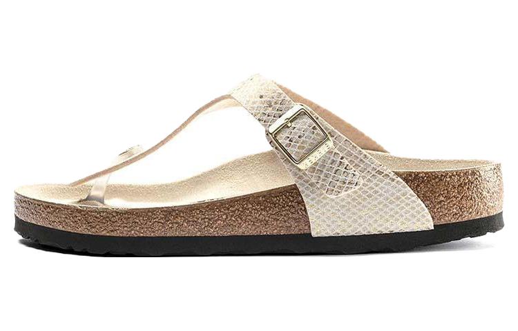 Birkenstock Gizeh šauras piegriezuma sandales `Gold