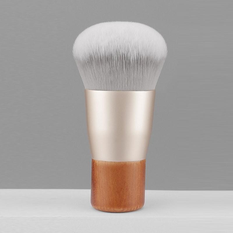 Compact Travel Friendly Makeup Brush With Ergonomic Round Tip Blending Buffing Concealer Brush For Full Face Coverage