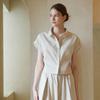 Acud Back Detail Crop Shirt _ Beige