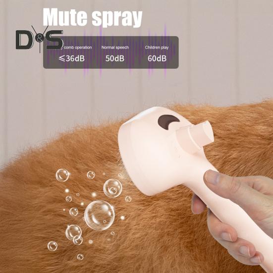 Dampfbürste für Haustiere, selbstreinigender Fellpflegekamm mit Wasserspray, wiederaufladbare, dampfende Massagebürste zur Haarentfernung bei Haustieren für Katzen und Hunde