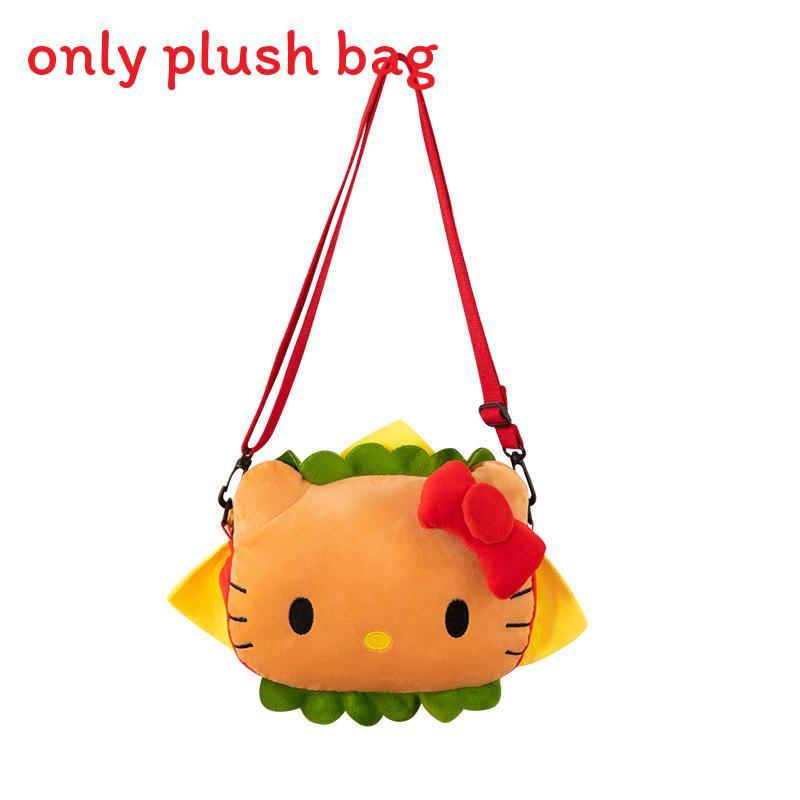 Hamburger Hello Kitty Pochacco Plush Toy With Large Capacity Shoulder Bag For Girls And Teens Cat