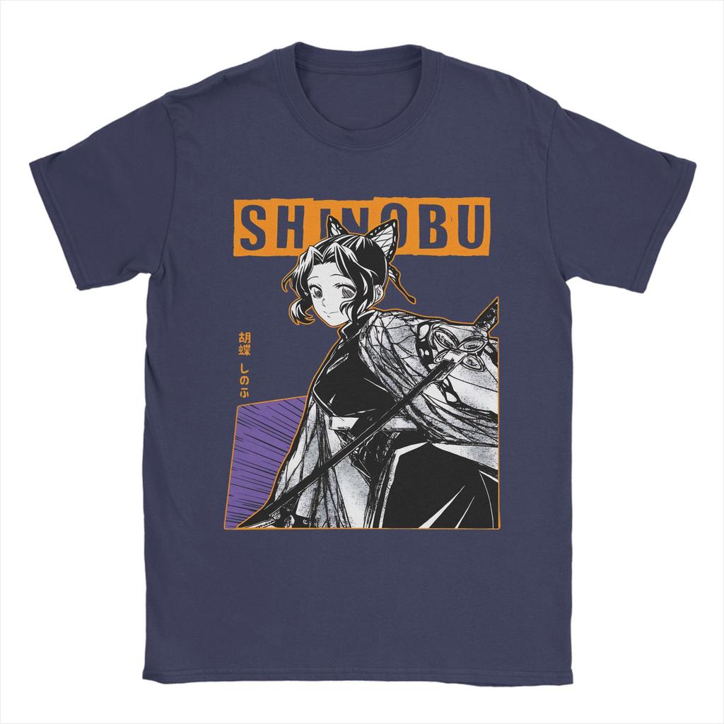 Kochou Shinobu 100% Cotton T Shirt For Couple Summer  Streetwear T-Shirts O-Neck Trending Tee Shirt Oversized Print Tops