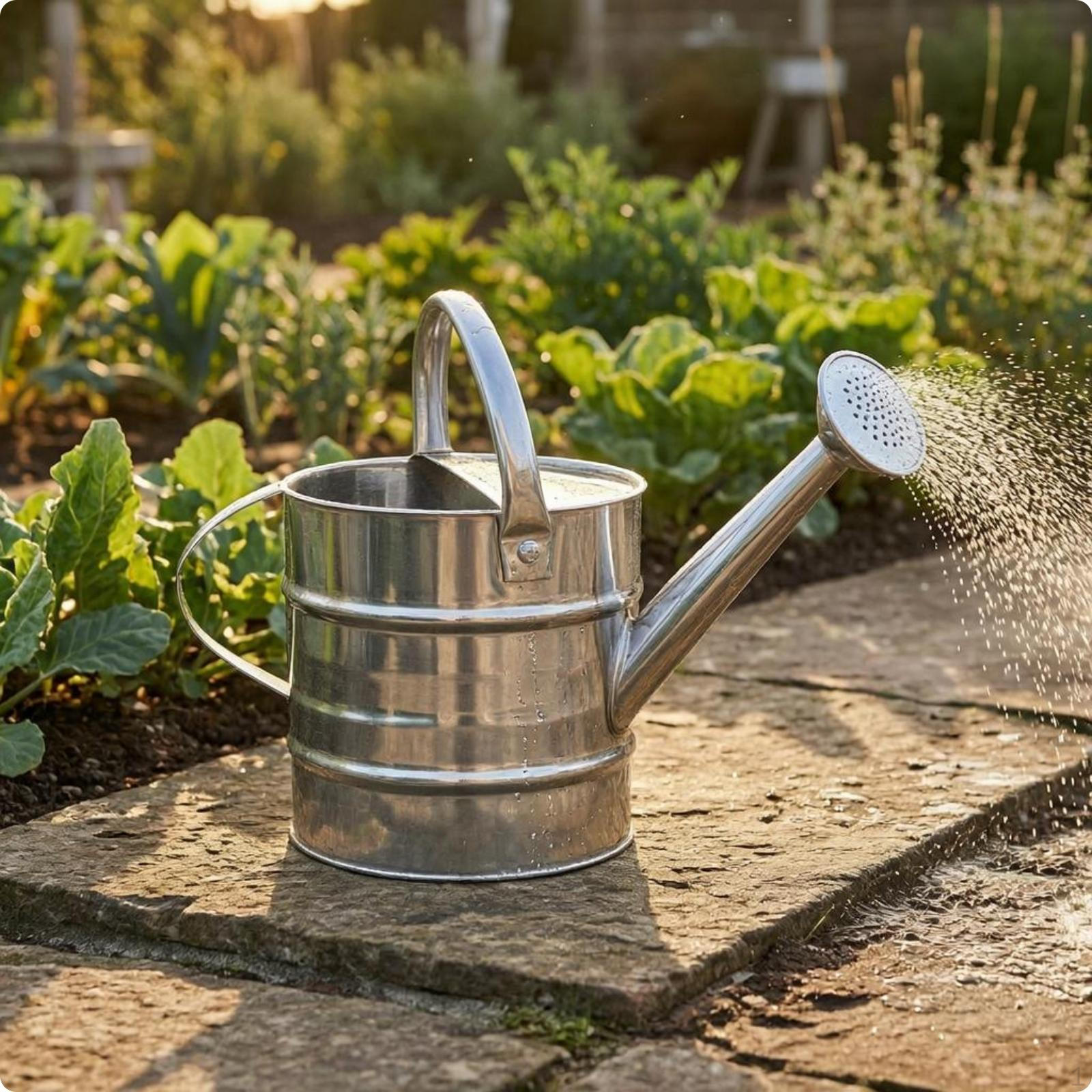 Stainless Steel Watering Can Sprinkler Rose Long Spout Side Handle Gardening Care Item Ss 4 Liter