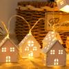 1.5/2/3m LED Christmas Decoration Wood House String Light Santa Claus Christmas Trees Battery USB String Lighting for Home Decor