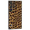 ABEEL For Samsung Galaxy S24 Ultra Case Leather Coated PC+TPU Back Phone Cover with Leopard Pattern