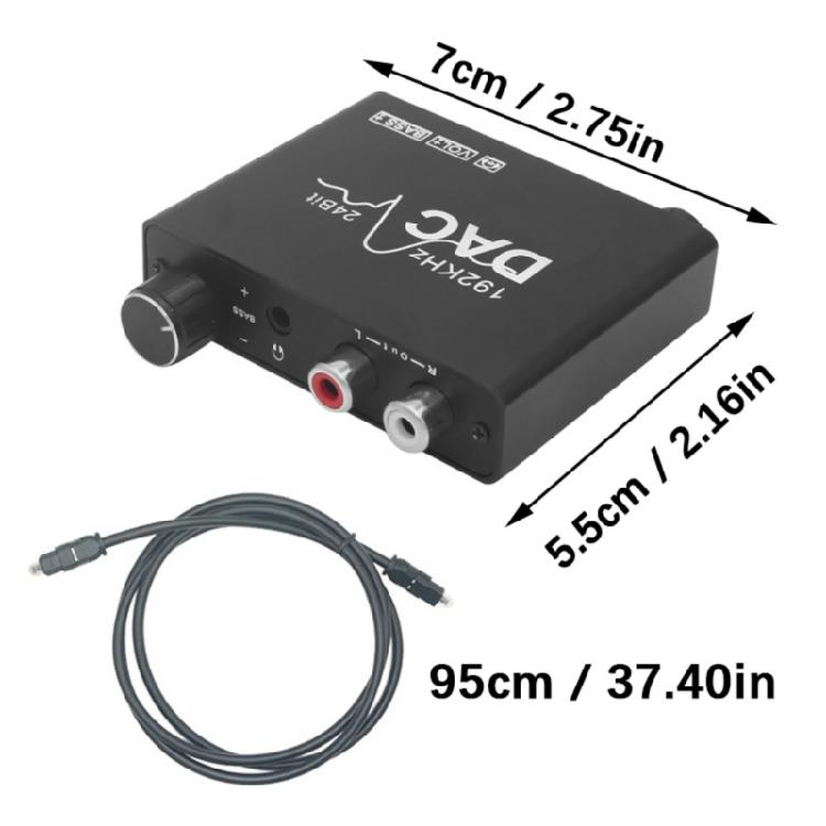 192KHz Converter Digital 3.5mm Sound Converter Adapter Adjustable Sound Card for Console