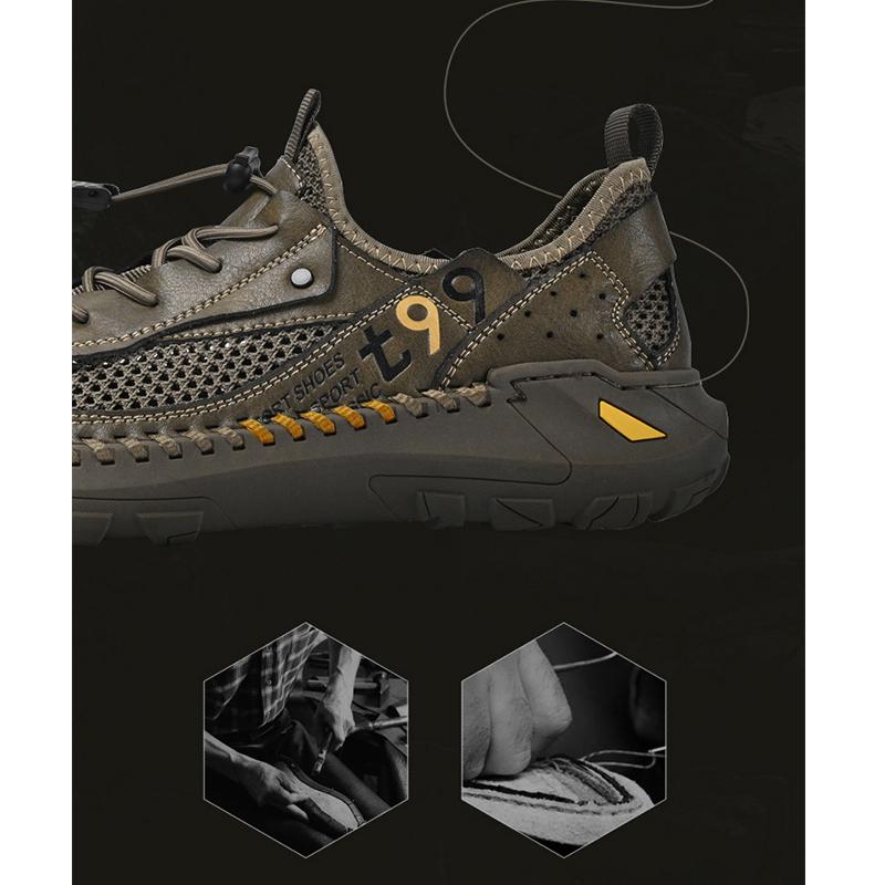 Men's Outdoor Mesh Hiking Shoes Breathable Non-slip Quick-dry Wading Shoes for Summer Trekking Walking Fishing Water Sneakers