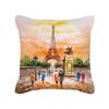 Eiffelturm Paris Street Art Kissenmuster Kissenbezug Geeignet für Sofa Schlafzimmer Auto Kissenbezug