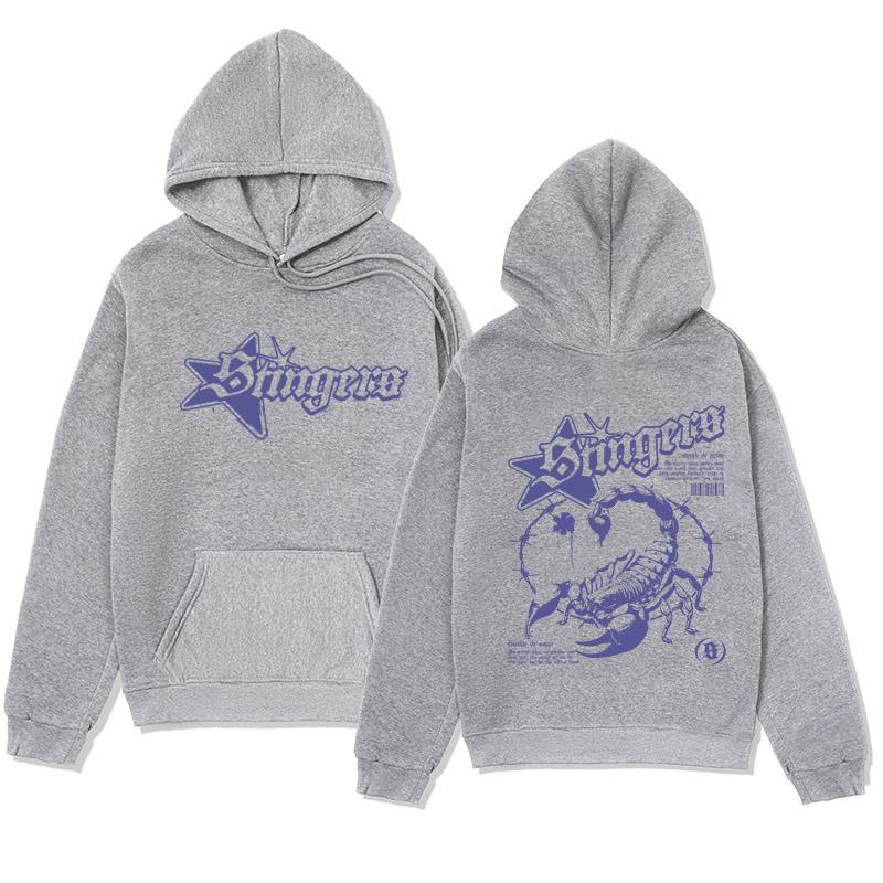 Design scorpion silhouette, printed hooded sweater simple and versatile
