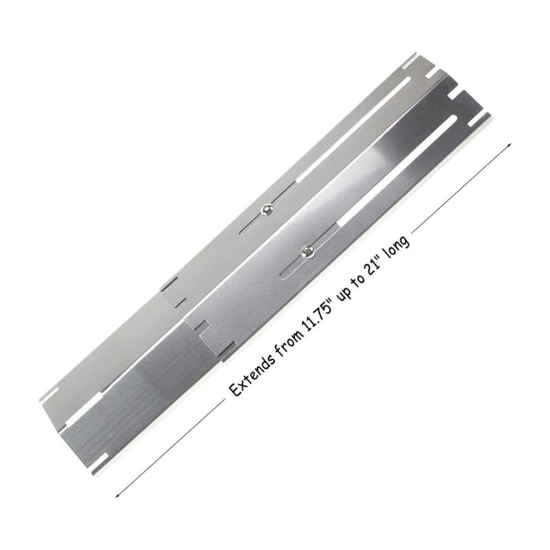 Universal Gas Grilling Heat Plate Shield Replacement Adjustable Stainless Steel Burners Cover Even Heat Distribution