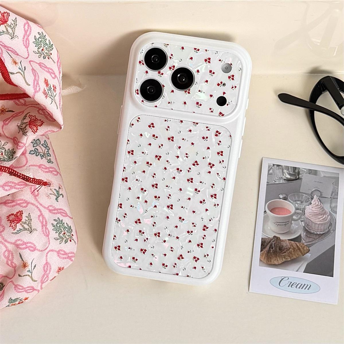 

Large Shell Texture Rose iPhone 15/17/16 PROMAX Anti-Drop Case iPhone 15 Pro