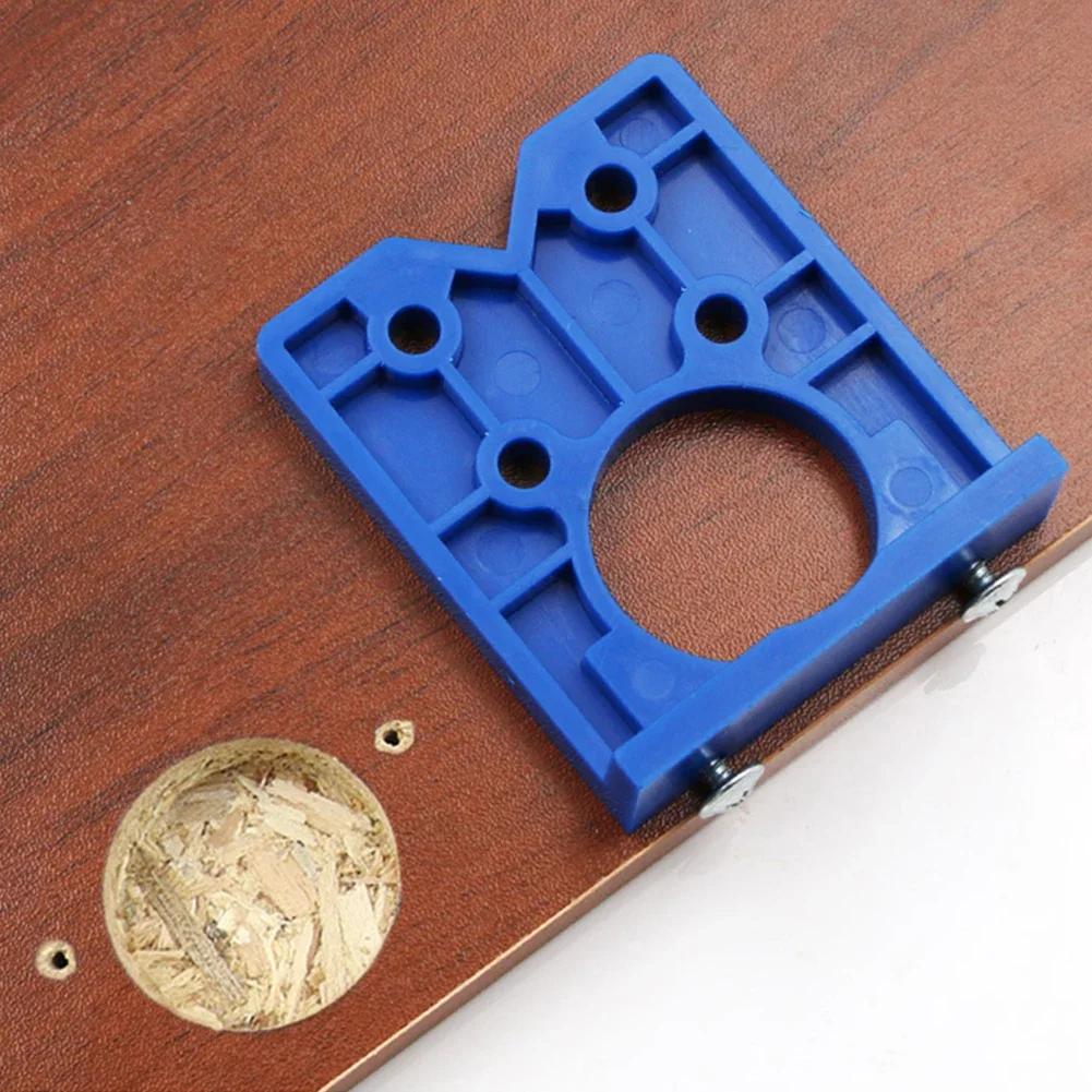 35mm Hinge Hole Template Drill Guide Locator for DIY and Professional Use Suitable for Furniture Doors and Drawer Guides