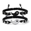 Yin Yang Tai Chi Couple Bracelet Set: Handwoven Chinese Style Beaded Bracelets for Women