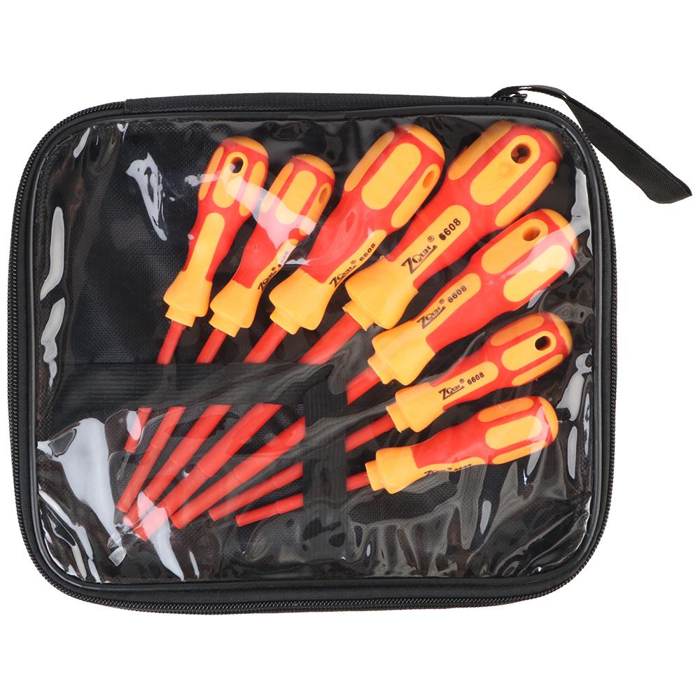 Portable Electrician Tools Multifunctional 7Pcs/Set Insulated Screwdriver Set With Case Magnetic 1000V Daily Use Car Repair Tool